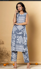 Stylish Co-Ord Set with Block Print